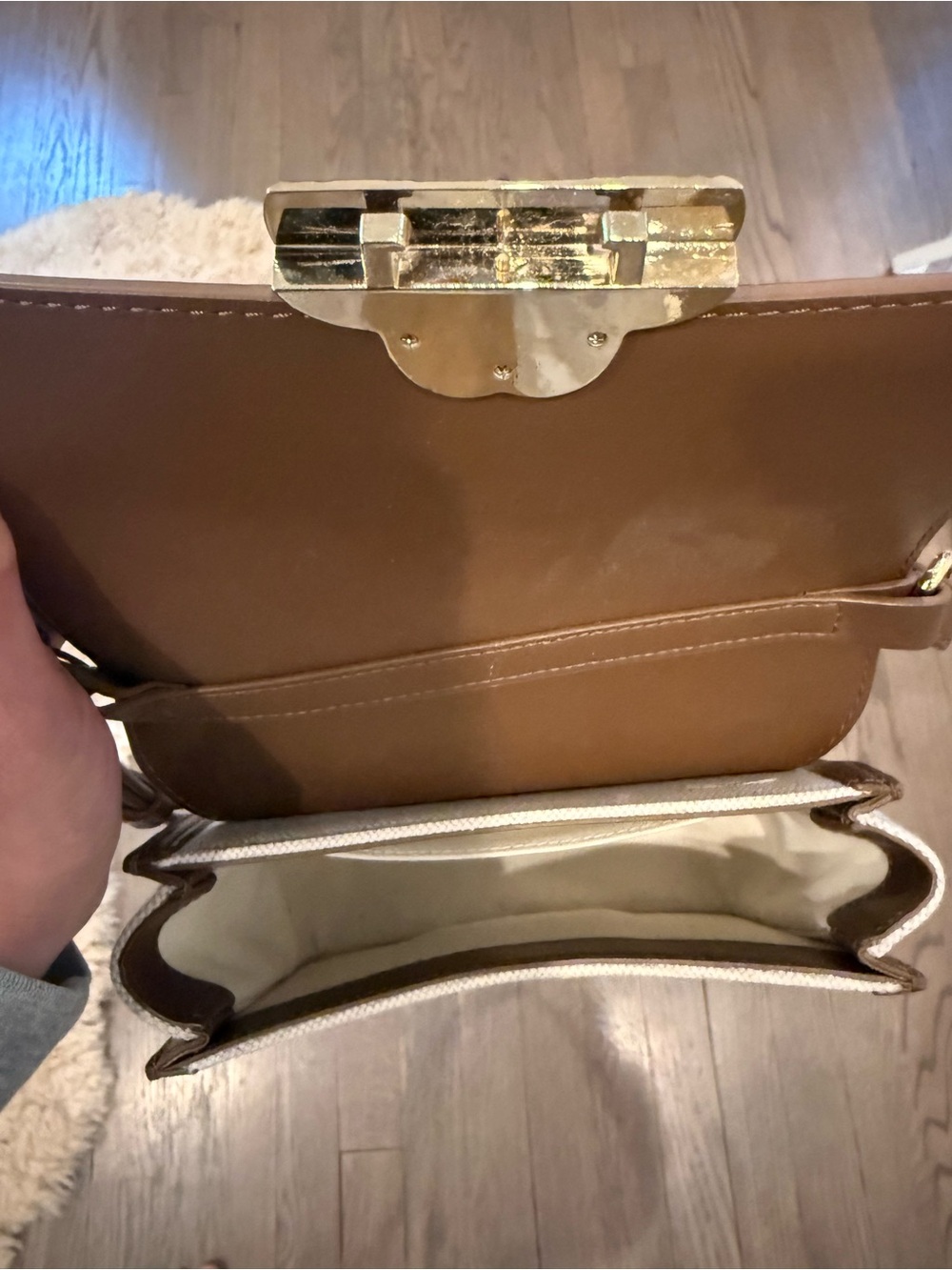 Maje Leather and material mix bag - Picture 10 of 10